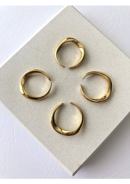 Premium Vintage Sade Ayarlanabilir Gold Yüzük DRN20010 fırsatları