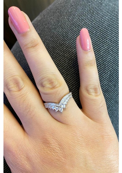 Bayan Taç Model Gümüş Yüzük modelleri