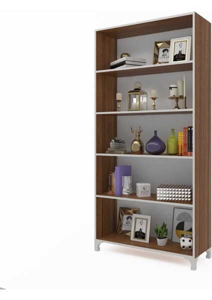 Kenzlife kitaplık tuğçe 188*090*020 cvz ayaklı mutfak dolabı banyo ofis ayakkabılık kiler