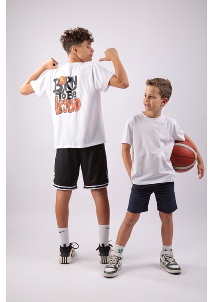 Çocuk Basketbol Temalı Pamuk T-Shirt