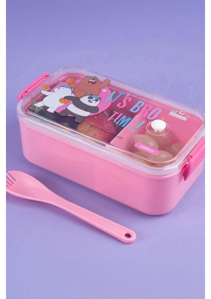 We Bare Bears Lisanslı Bölmeli Yemek Kabı (1200ML)