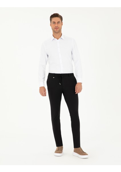 Erkek Siyah Klasik Jogger Pantolon 50294135-VR046
