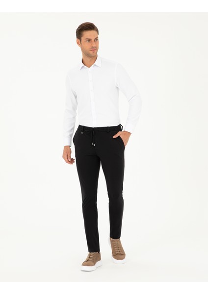 Erkek Siyah Klasik Jogger Pantolon 50294135-VR046