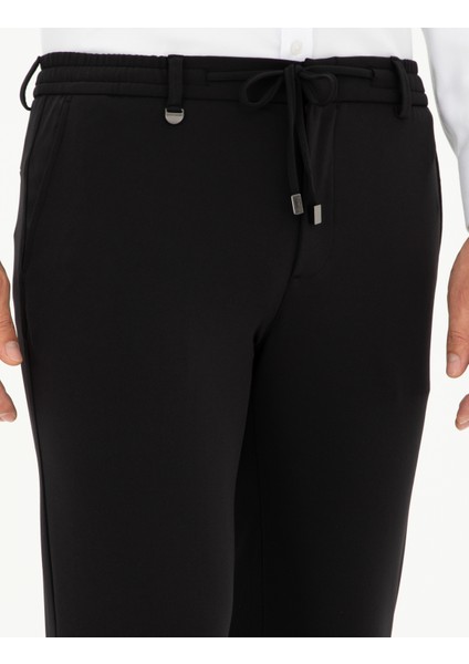 Erkek Siyah Klasik Jogger Pantolon 50294135-VR046