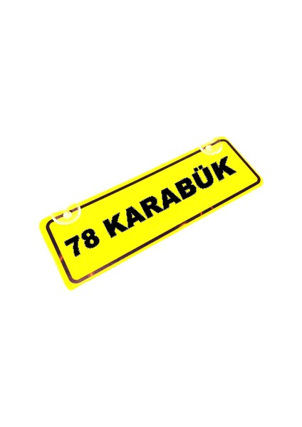 78 Karabük Yazılı Sarı Dekor Plaka Sök Tak Pratik Yeni Nesil