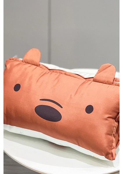 We Bare Bears Lisanslı Katlanabilir Şekerleme Yastığı - Boz Ayı