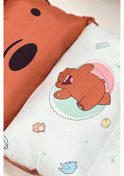 We Bare Bears Lisanslı Katlanabilir Şekerleme Yastığı - Boz Ayı