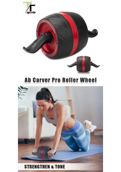 Ab Roller Egzersiz Tekerliği Karın Kası Kas Kıvırma Kapalı Alan Fitness Ekipmanı fırsatları