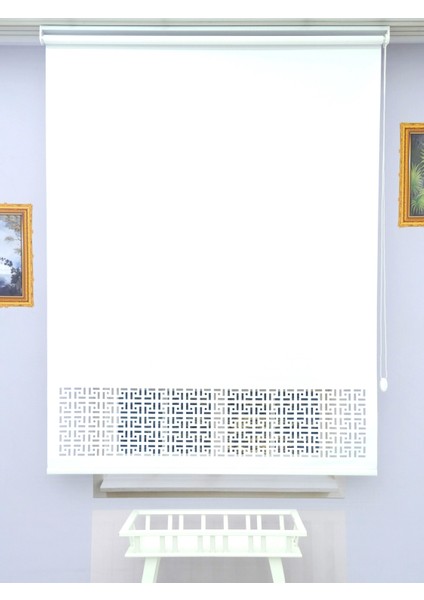 Lazer Stor Perde - Kırık Beyaz Mat Stor Kumaşı - 30 cm Lazer Yüksekliği - Metal Kasa ve Kapak indirimleri