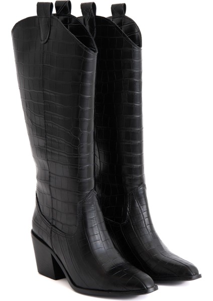 Croc Siyah Croco Kovboy Çizme fiyatları