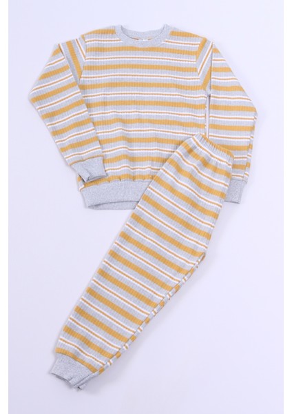 Erkek Çocuk Pijama Takımı Çizgili Ribanalı A35 fiyatları