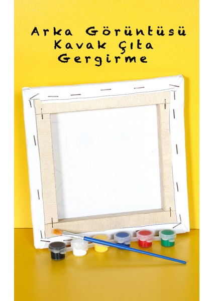 Timsah Canvas Tuval 20X20 cm Çocuk Boyama Seti