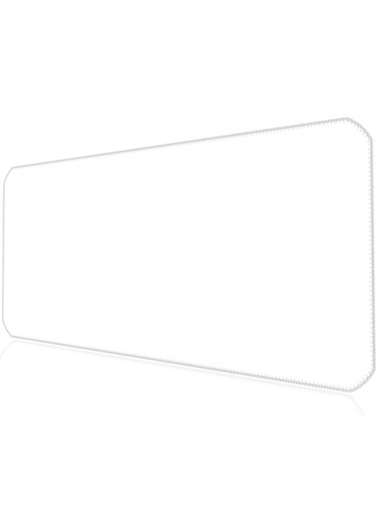 90X40 Logosuz Beyaz-White Xxl Büyük Boy Ilyuka MP349040 Gaming Mousepad Dikişli Kenar Kaymaz Taban 90X40CM