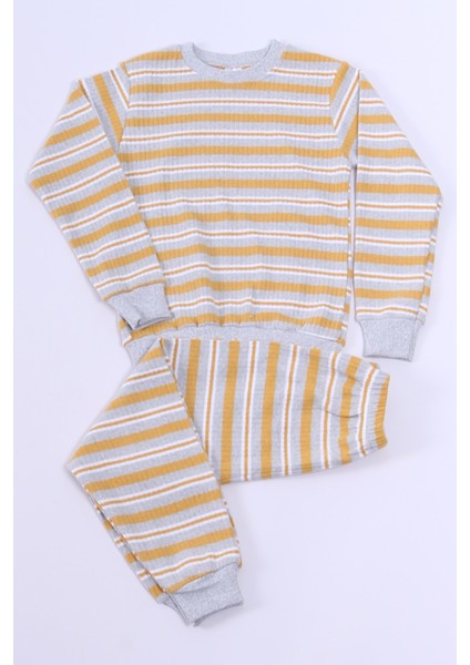 Erkek Çocuk Pijama Takımı Çizgili Ribanalı A35 modelleri