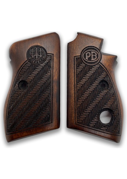 Silah Kabzası - Beretta Tek Düğme, 70 - 70S Puma ile Uyumlu - Koyu Kahverengi Renk - BRTM70CV008