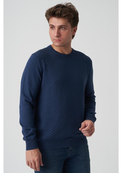 Alcácer Do Sal 4035 0 Yaka Pamuklu Triko Indigo fiyatları