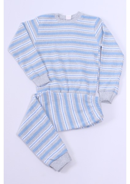 Erkek Çocuk Pijama Takımı Çizgili Ribanalı A35 modelleri