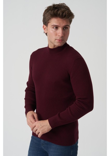 Águeda 1284 Slim Fit Yarım Balıkçı Triko Bordo fiyatları