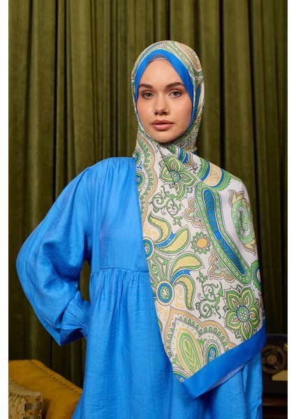 İpekhan Soft Pamuk Etro Desen Şal 3048-04 Yeşil Saks fiyatları