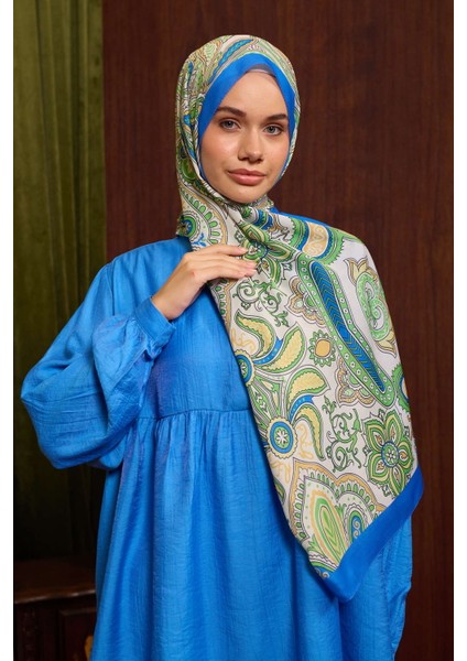 İpekhan Soft Pamuk Etro Desen Şal 3048-04 Yeşil Saks fırsatları