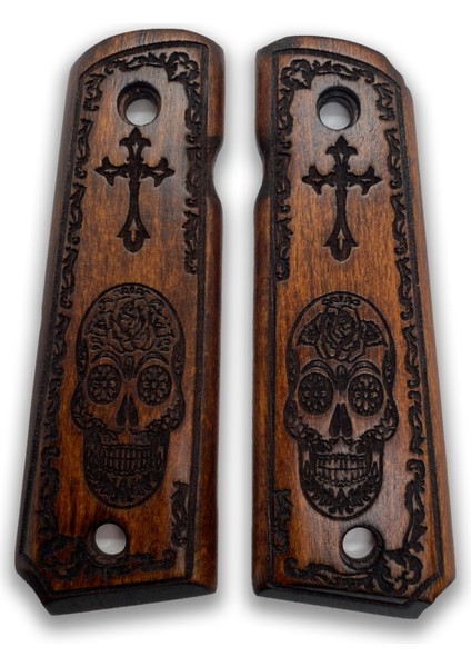 Silah Kabzası - Colt 1911, Girsan Mc 1911 ile Uyumlu - Koyu Kahverengi Renk - CLT1911CV078