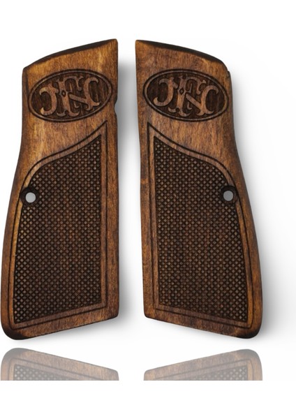 Silah Kabzası - Zig 14, Browning Hp, High Power 14, Dik Kasa, Browning Halkalı (Halka Için Kesim Yaptırmak Için Mesaj Atın), Halkasız ile Uyumlu - Koyu Kahverengi Renk - BRWHPCV052