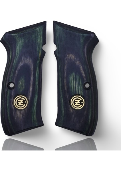 Silah Kabzası - Cz 75, Canik 55, S120, L120 ile Uyumlu - Sadece Vernik Uygulanmış - Lamine Malzemesinden Yapılma - Metal Logolu - LMCZ75SV069L1