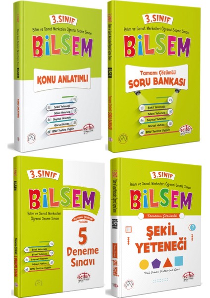 Bilsem 3. Sınıf Hazırlık Seti 4 Kitap