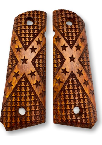 Silah Kabzası - Colt 1911, Girsan Mc 1911 ile Uyumlu - Meşe Renk - CLT1911MS074