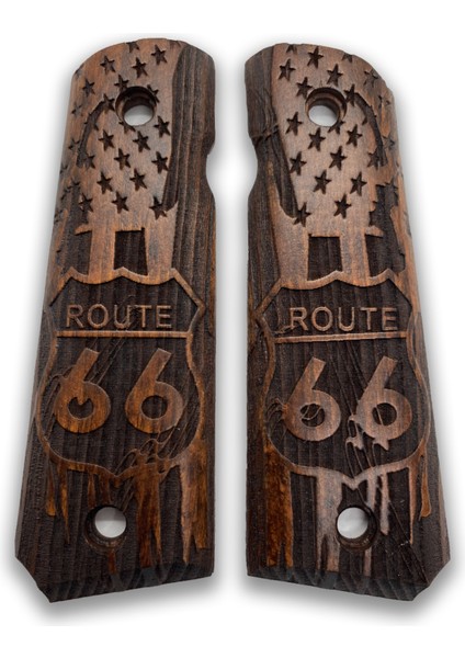 Silah Kabzası - Colt 1911, Girsan Mc 1911 ile Uyumlu - Koyu Kahverengi Renk - CLT1911CV076