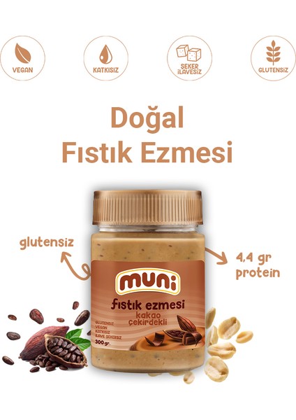 Kakao Çekirdekli Fıstık Ezmesi, 300 gr