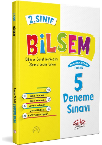2. Sınıf BİLSEM 5 Çözümlü Deneme Sınavı