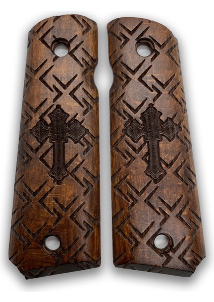 Silah Kabzası - Colt 1911, Girsan Mc 1911 ile Uyumlu - Koyu Kahverengi Renk - CLT1911CV054