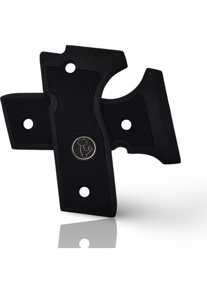 Silah Kabzası - Beretta Stoeger 8000F, 8000FL, 8040F, 8045FT, Cougar 8000 ile Uyumlu - Siyah Renk - Metal Logolu - BRTCGRSY001L1 modelleri