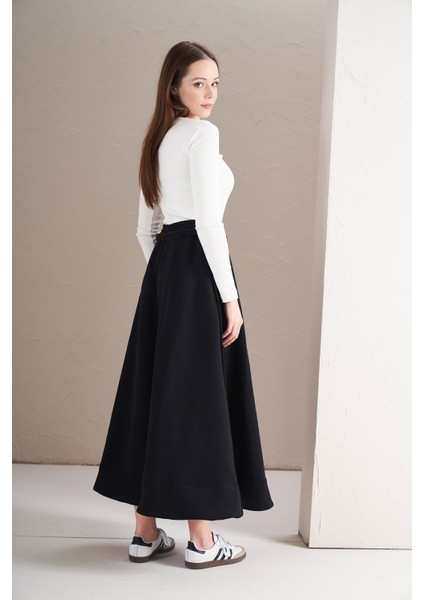 3 Iplik Şardonlu Daire Etek Siyah fiyatları