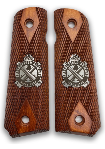 Silah Kabzası - Colt 1911, Girsan Mc 1911 ile Uyumlu - Tütün Renk - Metal Logolu - CLT1911TN012L1