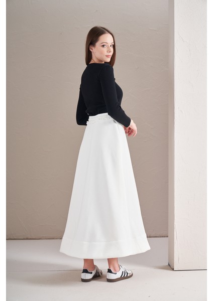 3 Iplik Şardonlu Daire Etek Ekru fiyatları