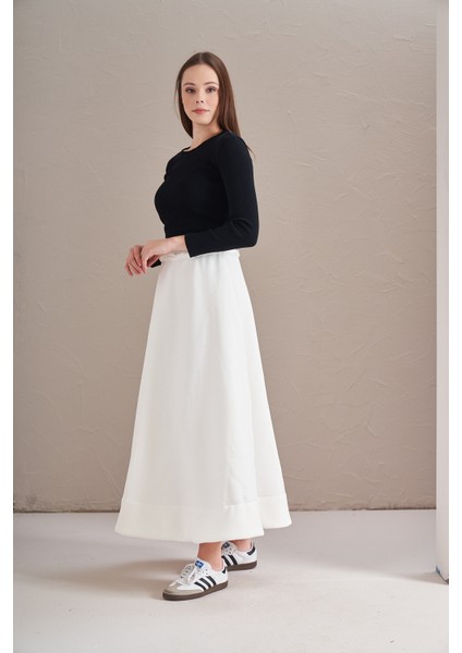 3 Iplik Şardonlu Daire Etek Ekru fırsatları