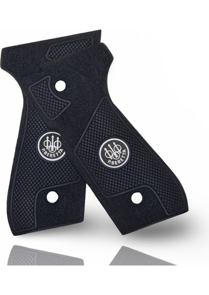 Zib Grips Silah Kabzası - Girsan Yavuz 16, Beretta F92 ile Uyumlu - Siyah Renk - Metal Logolu - BRTF92SY033L1