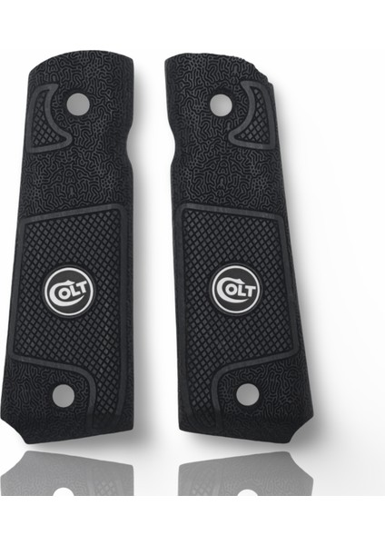 Silah Kabzası - Colt 1911, Girsan Mc 1911 ile Uyumlu - Siyah Renk - Metal Logolu - CLT1911SY097L2