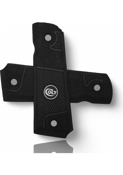 Silah Kabzası - Colt 1911, Girsan Mc 1911 ile Uyumlu - Siyah Renk - Metal Logolu - CLT1911SY097L2 modelleri