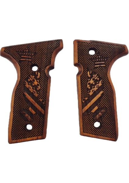 Silah Kabzası - Beretta Stoeger 8000F, 8000FL, 8040F, 8045FT, Cougar 8000 ile Uyumlu - Meşe Renk - BRTCGRMS004