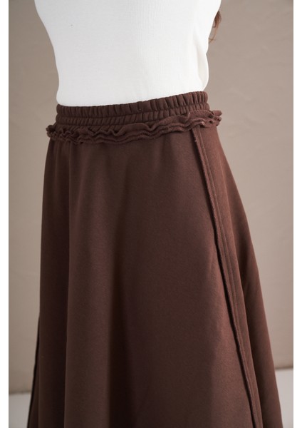 3 Iplik Şardonlu Daire Etek Bitter Kahve fiyatları