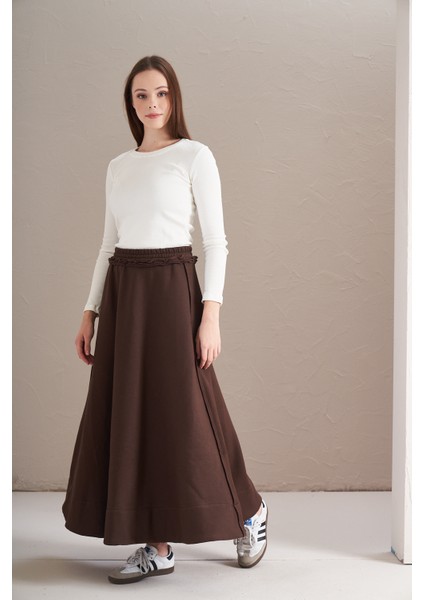 3 Iplik Şardonlu Daire Etek Bitter Kahve fırsatları