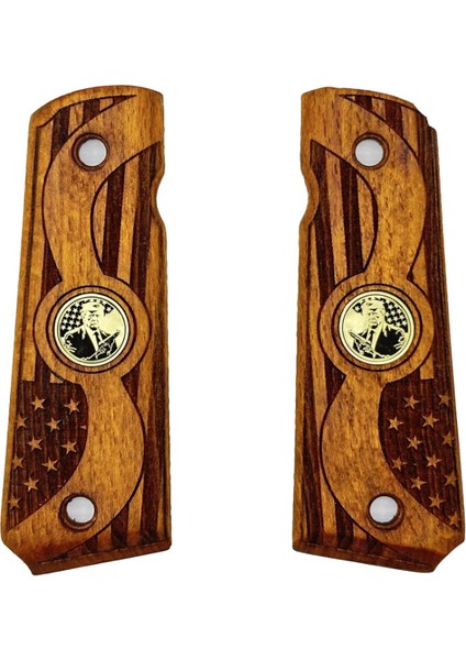 Silah Kabzası - Colt 1911, Girsan Mc 1911 ile Uyumlu - Tütün Renk - Metal Logolu - CLT1911TN093L1