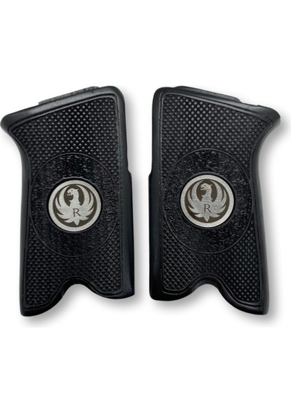 Silah Kabzası - Ruger P85 Serisi ile Uyumlu - Siyah Renk - Metal Logolu - RGRP85SY009L1