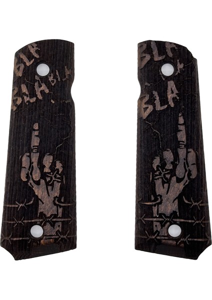 Silah Kabzası - Colt 1911, Girsan Mc 1911 ile Uyumlu - Koyu Kahverengi Renk - CLT1911CV009