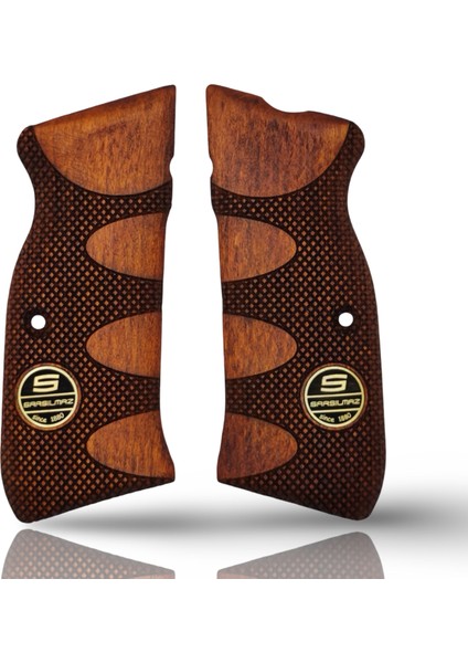 Silah Kabzası - Sarsılmaz Kılınç 2000 Mega, K11 ile Uyumlu - Meşe Renk - Metal Logolu - SRSMEGAMS005L1