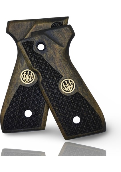 Silah Kabzası - Girsan Yavuz 16, Beretta F92 ile Uyumlu - Oksit Renk - Metal Logolu - BRTF92OK010L1