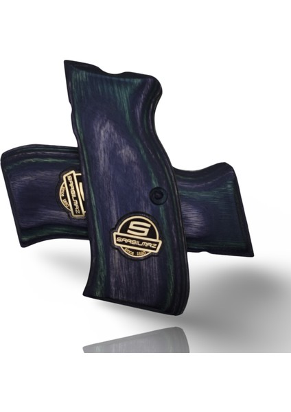 Silah Kabzası - Sarsılmaz Kılınç 2000 Mega, K11 ile Uyumlu - Sadece Vernik Uygulanmış - Lamine Malzemesinden Yapılma - Metal Logolu - LMSRSMEGASV008L1 modelleri